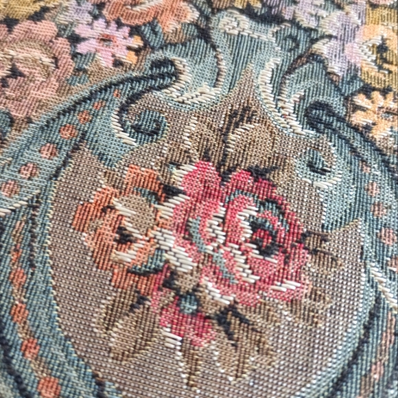 Vintage Brown and Cream Accent Pillows with Floral Design - Picture 10 of 13